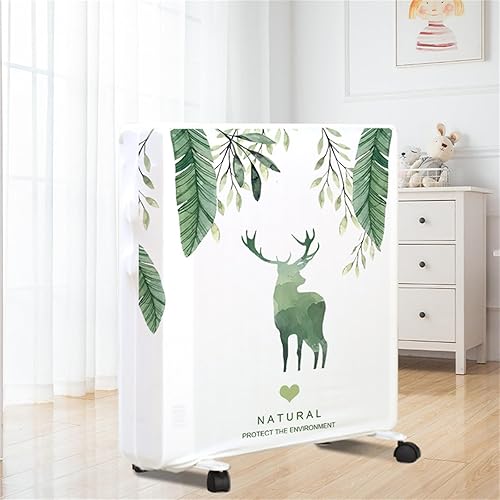 Highdi Housse Anti-poussière for Radiateurs Électriques, Housse de Protection for Radiateur Rempli d'huile Couvertures de Radiateur à Vapeur Housse en Tissu Élastique (Feuille de bananier,45-59cm) - Nail Gallerys