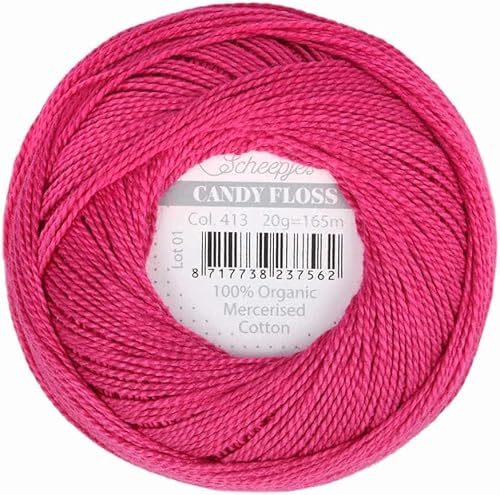 Scheepjes - Scheepjes Candy Floss 263 Petal Peach (165m) Organique Mercerisé Coton Fil - 1x20g - Nail Gallerys