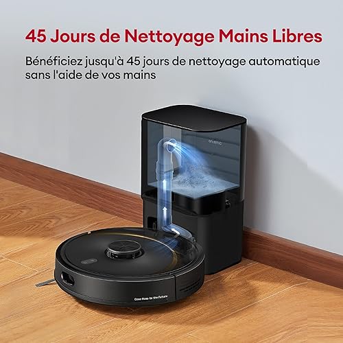 Ultenic T10 Elite Robot Aspirateur Laveur, Station Auto-Vidage, Navigation Lidar avec Cartographie, Connecté App et Alexa, Idéal pour Les Poils d'animaux, Cheveux, Poussière et Moquettes, Noir - Nail Gallerys