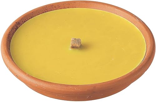 Horeca Candles - Bougies Citronnelle en pot en Terre Cuite - Lot de 6 Bougies Parfumées - Durée 8 Heures - Jaune - Cire anti-moustiques - Pour jardin d'Extérieur, Balcon, Patio, Camping - Nail Gallerys
