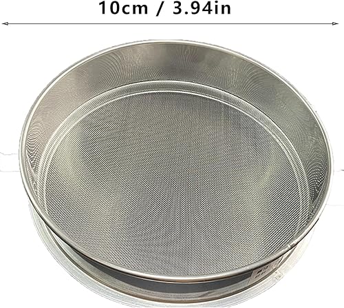 2 x Passoire en Maille Micron, Jardinage Tamis à Pollen En Acier, Extracteur De Pollen, Empilable 10 cm de Diamètre Passoire de Cuisine pour Cuisine, Farine, Riz, Pâtes, Sucre En Poudre - Nail Gallerys