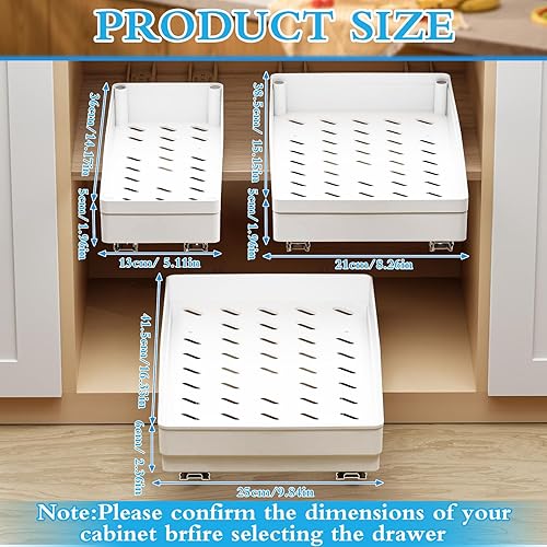 NEMMXUB Tiroir Coulissant Cuisine, Rangement Coulissant Placard Cuisine, Bac Coulissant Placard Cuisine, Organisateur D'Armoires De Cuisine Pour Armoires de Cuisine, Organisateur de Tiroirs - Nail Gallerys