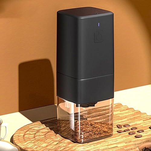 Zilimontt Broyeur électrique portable, moulin à café électrique grossier et fin, grains de meulage automatique, mini moulin à bavure conique portable, broyeur rechargeable - Nail Gallerys