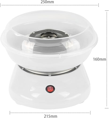 MINGYI Machine à Barbe à Papa 450W, Mini Maison DIY Machine à Bonbons, Appareil à Barbe à Papa 220 V, avec 10 Bâtonnets de barbe à papa et 1 Cuillère doseuse (Rose B, 25×25×16 cm) - Nail Gallerys