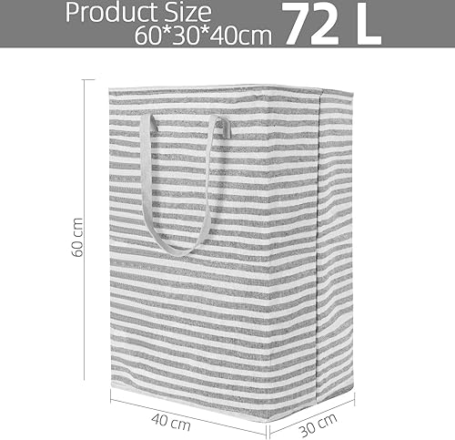 TAFONUP Panier à Linge, 72L Panier a Linge Pliable avec Poignées, Grande Capacité Corbeille à linge Imperméable portable, Sac Linge Sale Voyage, pour Chambre, Salle de Bain, Buanderie - Nail Gallerys