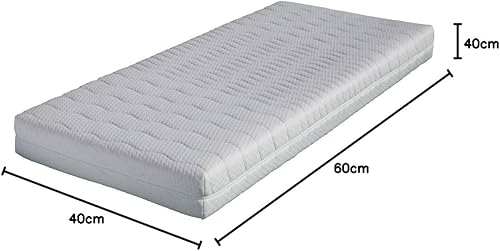 BONEX Fontana Housse de Matelas en Polyester Blanc 90 x 200 cm 13-15 cm - Nail Gallerys