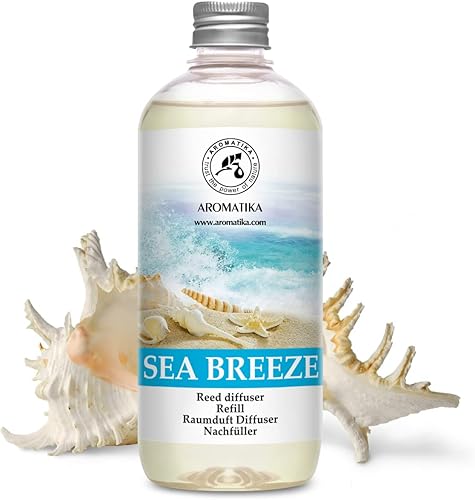 Recharge Diffuseur Roseaux de Brise de Mer 500ml - Reed Diffuser Refill Sea Breeze - Recharge pour Diffuseur d'arômes - Aromathérapie - Desodorisant Maison - Parfum Frais et de Longue Durée - Nail Gallerys