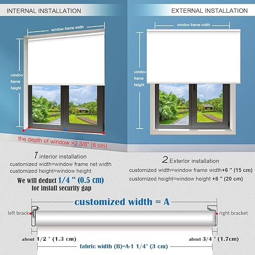 TIPIACE Stores motorisés rechargeables en perspective de luxe Victoria Series Abat-jour en tissu pour la maison, les bureaux et les cinémas (5102P L 60 x H 160 cm) - Nail Gallerys