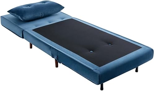 Vente-unique - Fauteuil Convertible en Velours Vert Sapin URIBIA - Nail Gallerys