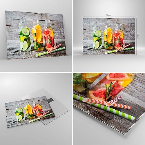 Moderne Impression sur Verre glace menthe rafraîchissements boissons Image Tableau en Verre Decoration Murale 70x50cm Deco Salon Chambre Horizontal Petit Tableaux Decoratifs Muraux Art GAA70x50-3155 - Nail Gallerys