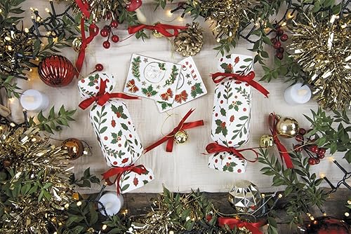 Party Pro 913510HS, Lot de 5 Petits Crackers Surprise de Noël Houx - Nail Gallerys