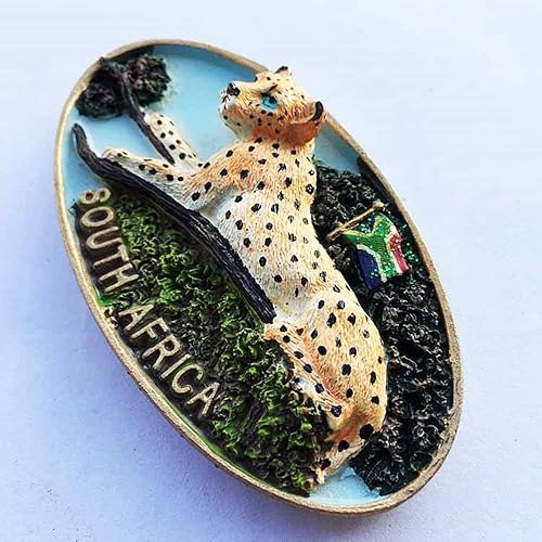 Aimant de réfrigérateur 3D Guépard Afrique du Sud - Cadeau souvenir - Décoration de maison et de cuisine - Nail Gallerys