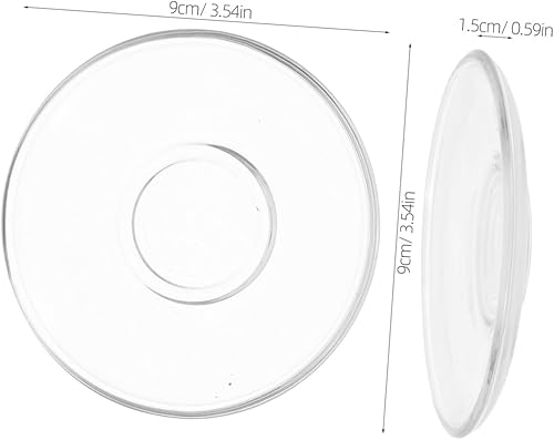 ULTECHNOVO 6Pièces Sous Verres Décoratifs Verre Transparent Lot de Soucoupes Ronde pour Tasses Desserts Snacks Protection de Table Basse Design Élégant - Nail Gallerys