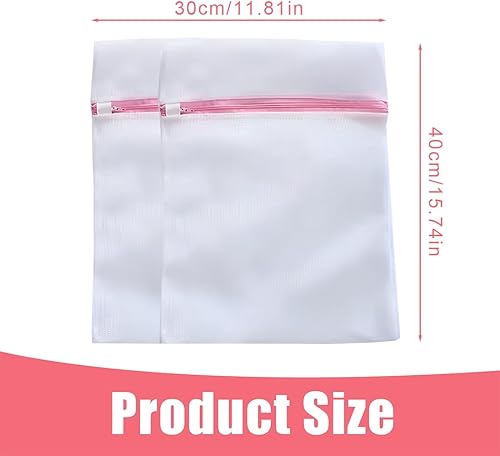 GLPRKOW Lot de 2 Filet Linge pour Machine à Laver Sacs à Linge Résistant avec Fermeture Eclair Filet de Lavage de Voyage (30x40cm) - Nail Gallerys