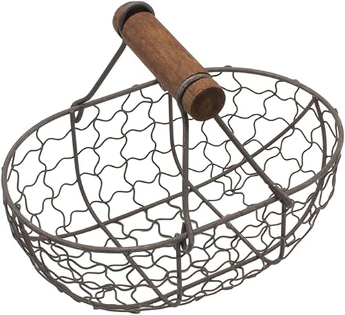 Wedhapy Panier à œufs Vintage Petit Porte œufs en métal avec poignée Panier de Rangement de Cuisine Rustique Noir Organisateur de comptoir pour œufs Frais Pain Fruits légumesPanier à œufs Porte œuf - Nail Gallerys
