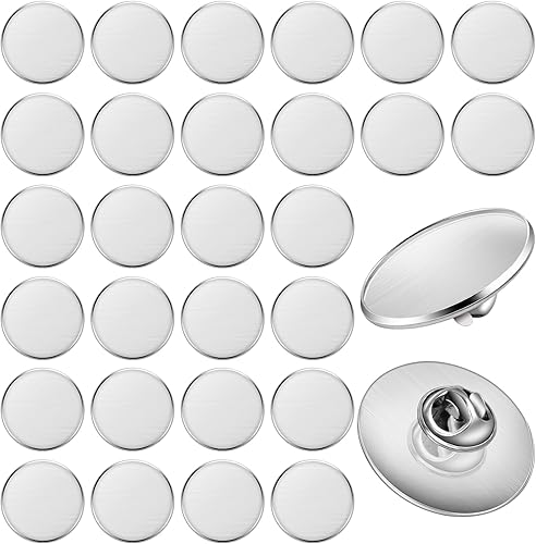 Aemygo Lot de 50 broches vierges vierges pour sublimation - En acier inoxydable - Pour loisirs créatifs - Nail Gallerys