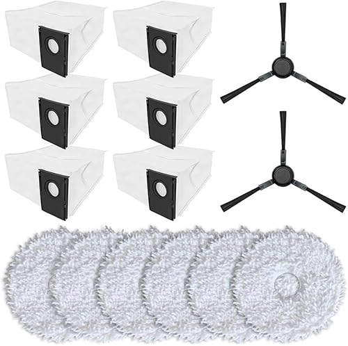 Serpillère complète et sacs à poussière pour EUREKA V15 Pro, J15, Ultra J15 6 serpillères, 2 brosses latérales - Nail Gallerys