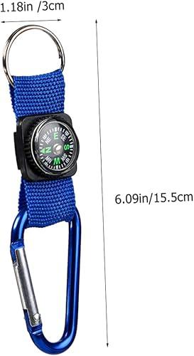 Sosoport Lot De 10 Porte-Clés Boussole Étanche Équipement De Survie Camping Tente Accessoires Pour Camping Boussole De Poignet Porte-Clés Mousqueton Boussole Porte-Clés Clips De - Nail Gallerys