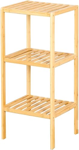 KARAT - Étagère en Bambou - Étagère étroite sur Pied pour Salle de Bain, Chambre, Salon - Escalier à Fleurs élégant - Banc de Fleurs décoratif 60L x 26P x 130H cm - Modèle Ohio (5 Niveaux) - Nail Gallerys