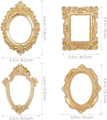 Povhhee Lot de 4 cadres photo vintage - Décoration murale - Décoration de la - Nail Gallerys