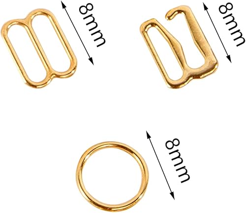 Tucireat Soutien-Gorge Diapositives Boucle 180 Pièces Boucles Coulissantes Réglables En Métal Curseurs De Réglage De La Lingerie De Bretelles De Réglage Et Anneaux Boucle De Bretelle - Nail Gallerys