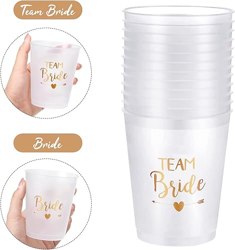 Ruikdly 12 pièces Team Bride Tasses pailles or rose Equipe de Mariée et Party Cups Bride to be Cups Pour les enterrements de vie de jeune fille, les fiançailles, les enterrements de vie de garçon - Nail Gallerys