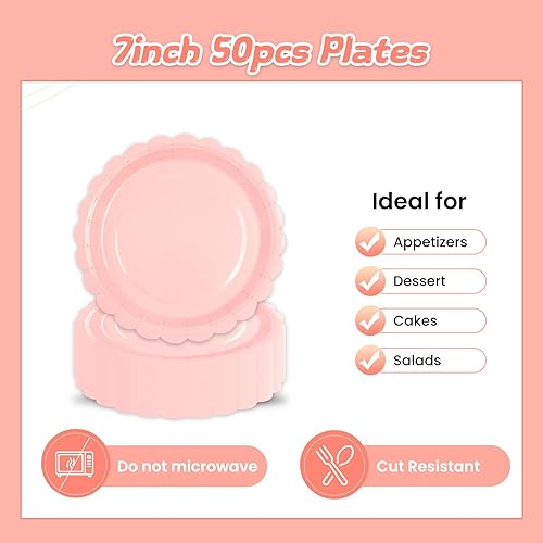 LDFDRT Lot de 50 assiettes en carton de 18 cm assiette jetable anniversaire - Assiettes de fête en papier - Décoration pour mariage, jardin, fête (Vert sauge) - Nail Gallerys