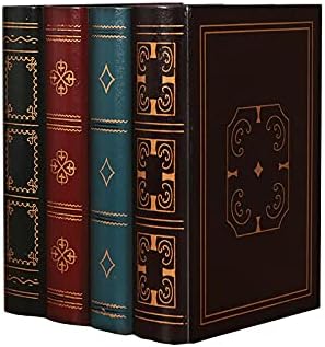 YANGMEI Boîte de rangement décorative vintage en forme de livre, boîte d'organisation classique en bois pour la maison, le bureau (C-L, 20,3 x 14 x 15,9 cm) - Nail Gallerys