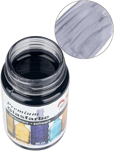 Ideen mit Herz Peinture pour verre de qualité supérieure - Transparent - Imperméable - 90 ml (bleu) - Nail Gallerys