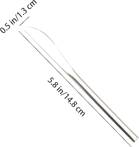 VANRA 5.8in 4 pièces ensemble de couteaux à dessert en acier inoxydable petit couteau à dîner pour enfants apéritif fruits collation service couteaux ensemble de couverts - Nail Gallerys