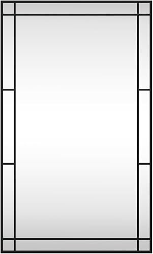 ZEYUAN Miroir Mural Noir 60x100 cm rectangulaire Fer,Mirroir Murales Chambre,Miroir Entree,Mirroir Murales Salon - Nail Gallerys