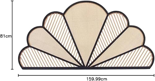 Gift Decor Tête de lit Fleur Marron Noir Rotin 160 x 81 x 2 cm - Nail Gallerys