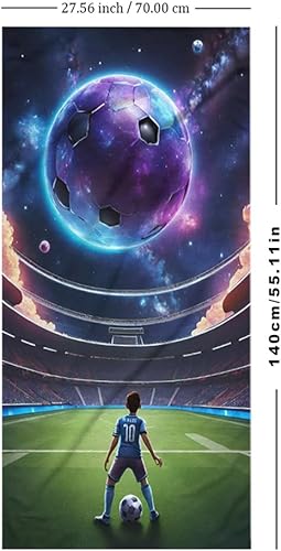 QNUOXEP Serviette de Plage de Football, Serviette de Plage en Microfibre, Serviette de Bain de Football personnalisée, Motif Ballon de Football, Utilisé pour Les Enfants/Adultes - Nail Gallerys