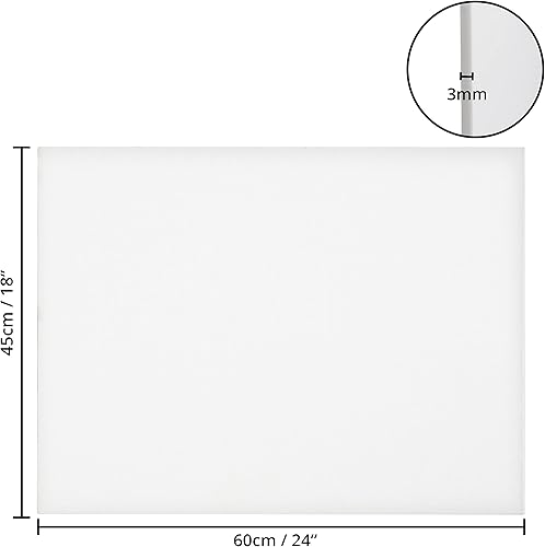 Belle Vous Lot de 7 Toile a Peindre - 45 x 60 cm - Toile Peinture Pré-Étirée sur Cadre en Bois - Adaptée pour la Peinture Acrylique, à l’Huile, Ainsi que le Dessin et l’Esquisse - Nail Gallerys