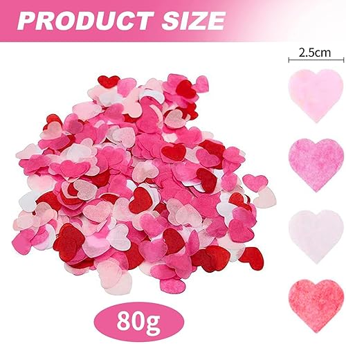 HDGSAFD Confettis en Forme De Cœur, 80G, Décoration De Table pour Mariage, Fête De Mariage, Saint-Valentin - Nail Gallerys