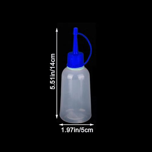 5pcs / Set 100 Plastique Astuce Vide Applicateur Bouteille Aigne De Pointe De Bouteille De Colle Bouteille D'artisanat Art Art Glue Dispensing Bottle - Nail Gallerys