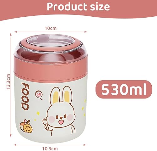 kiptyg Gobelet à Céréales en acier Inoxydable,530ml Bol Muesli a Emporter, Gobelet de Yaourt, Anti-fuite Avec cuillère et Couvercle, Adapté à lécole, au Bureau - Nail Gallerys