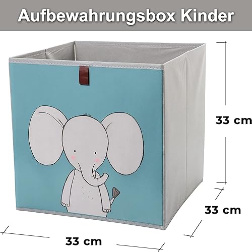 2friends Lot de 6 boîtes de rangement modèle Cube - Boîte à jouets pour étagère - Boîte de rangement pour enfants - 33 x 33 x 33 cm - Parfait pour étagères cubiques - Rangement chambre d'enfant - Nail Gallerys