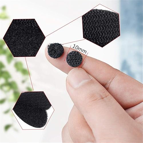 O-Kinee 540 Paires Autocollant, 20mm Scratch Autocollant Adhésif, Adhesif Double Face Rond pour Cadres Photos Installation, Bande Souple Aimantée Autocollante - Nail Gallerys