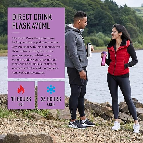 Thermos Leak Proof Stainless Steel Travel Beaker, 500 ml, charbon - Nail Gallerys