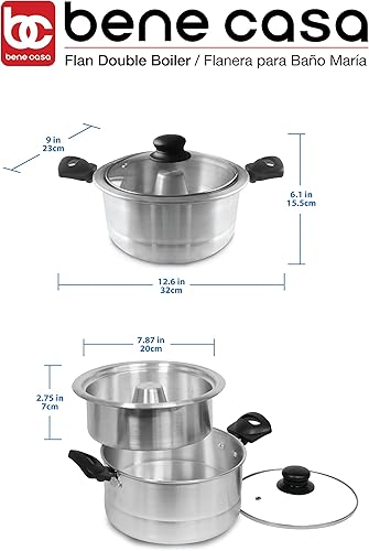 Bene Casa - Moule à tarte en aluminium avec couvercle en verre (1,6 litre) - Comprend un moule intérieur en aluminium (20,3 cm) - Passe au lave-vaisselle - Nail Gallerys