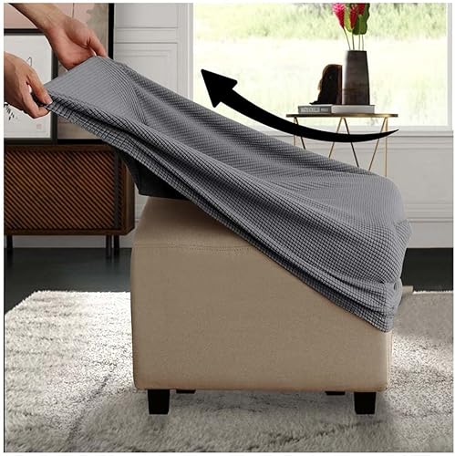 AQIGR Housse de Pouf Ottomane Carrée 40x40/45x45/60x60 Extensible, Housses de Repose-Pieds en Jacquard Doux pour protéger Le Repose-Pieds, Housse de Pouf avec Fond élastique (Color : #6, Size : L) - Nail Gallerys