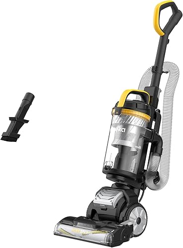 EUREKA Aspirateur vertical UEU610 avec ventouse de 2,2 L, technologie anti-enchevêtrement et double cyclone, direction pivotante à 150°, lumières LED, suceur plat 3 en 1 - Nail Gallerys