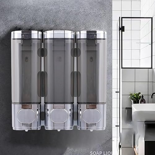Distributeur de pompe de douche mural 3 en 1 pour salle de bain et salle de bain (3 en 1 noir) - Nail Gallerys
