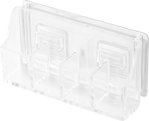 Compactor Home RAN7155 Grand Casier avec 2 Compartiments Transparent 10 x 5,1 x 12 cm - Nail Gallerys