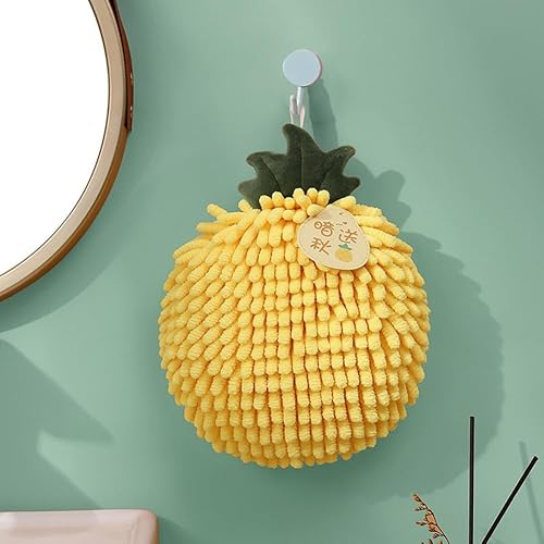 VIVASIGHT Lot de 2 essuie-mains en chenille doux et absorbants – Jolies serviettes décoratives avec boucles de suspension pour cuisine et salle de bain (2, rouge 2), taille S - Nail Gallerys