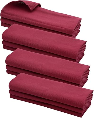 Daloual Lot de 12 torchons de cuisine 100 % coton Bordeaux - Nail Gallerys