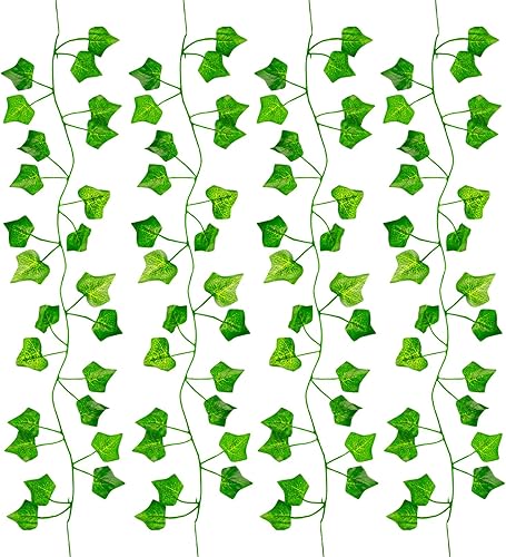 Lierre Artificiel, Feuillage Artificiel Guirlande Feuilles Artificielles pour Mariage Cuisine Jardin Balcon Chambre Décoration Murale Lierre Artificiel Exterieur - Nail Gallerys