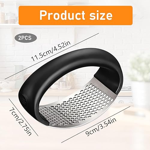2 Pièces Presse-Ail à Bascule Presse Ail à Bascule Inox Presse à Ail Manuelle En Acier Inoxydable Decoupe Ecrase Ail Concasseur à Ail Garlic Press Rocker,Pour Hacher,Écraser Et Couper l'Ail - Nail Gallerys