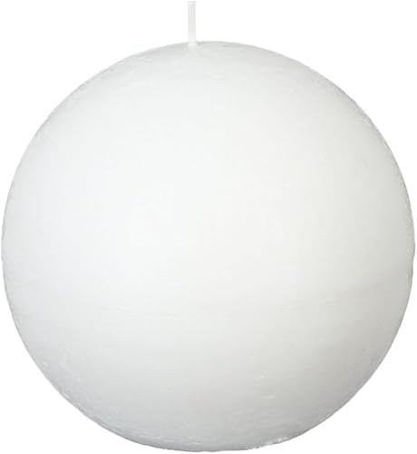 Bougie Boule Rustique Blanche Brillante - Nail Gallerys